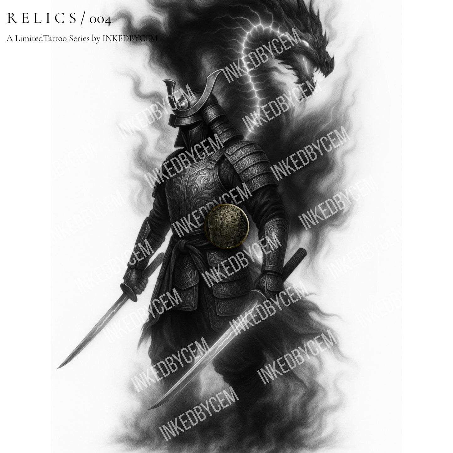 RELICS / 004 — The Black Vow | Digital Tattoo Design + Stencil