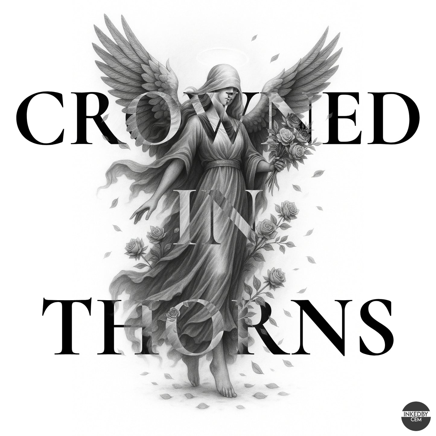 WING IV — Crowned In Thorns | Digital Tattoo Design