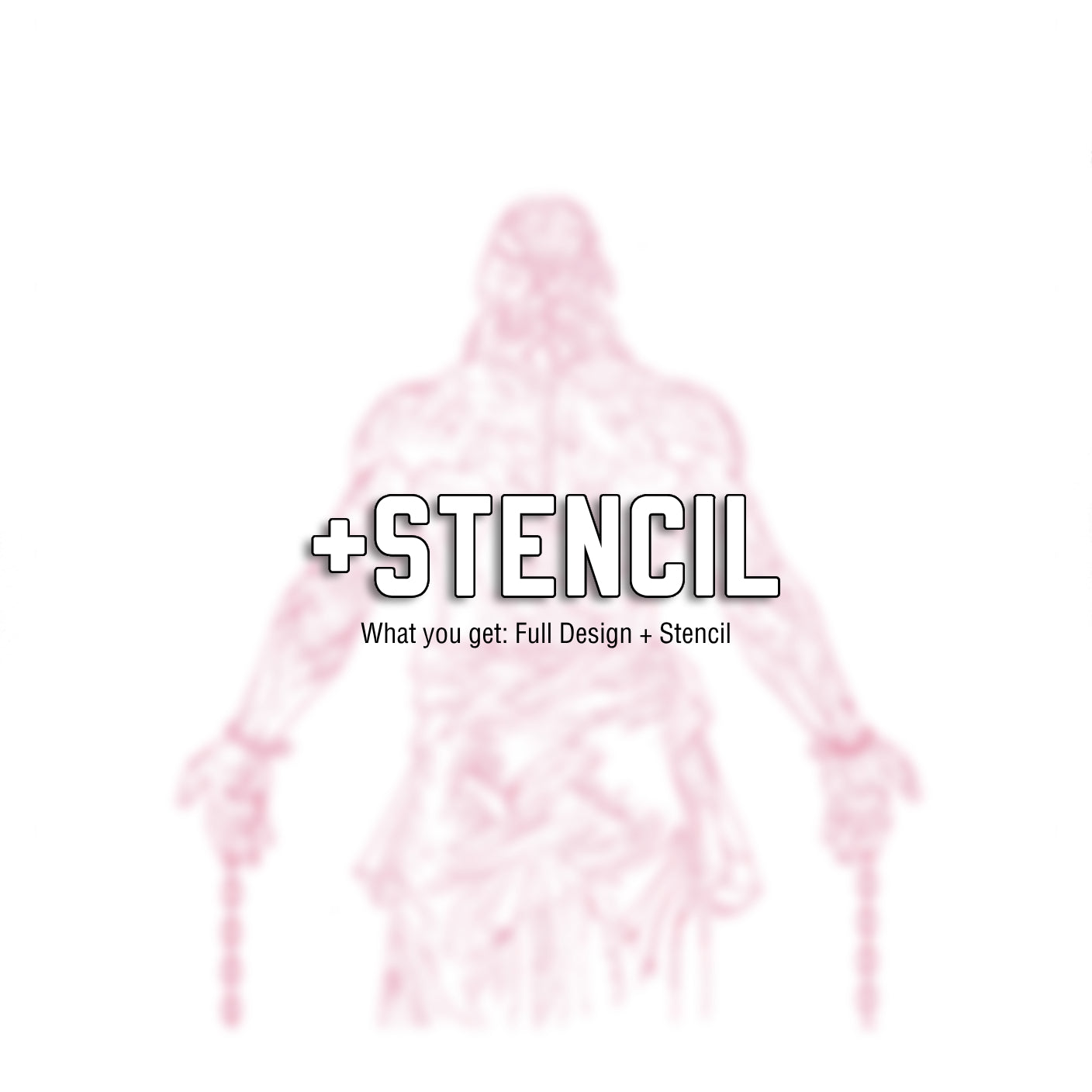 Christian Piece | Digital Tattoo Design + Stencil