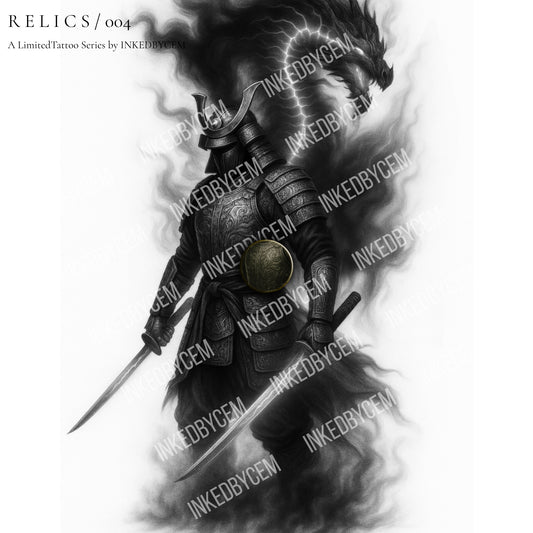 RELICS / 004 — The Black Vow | Digital Tattoo Design + Stencil