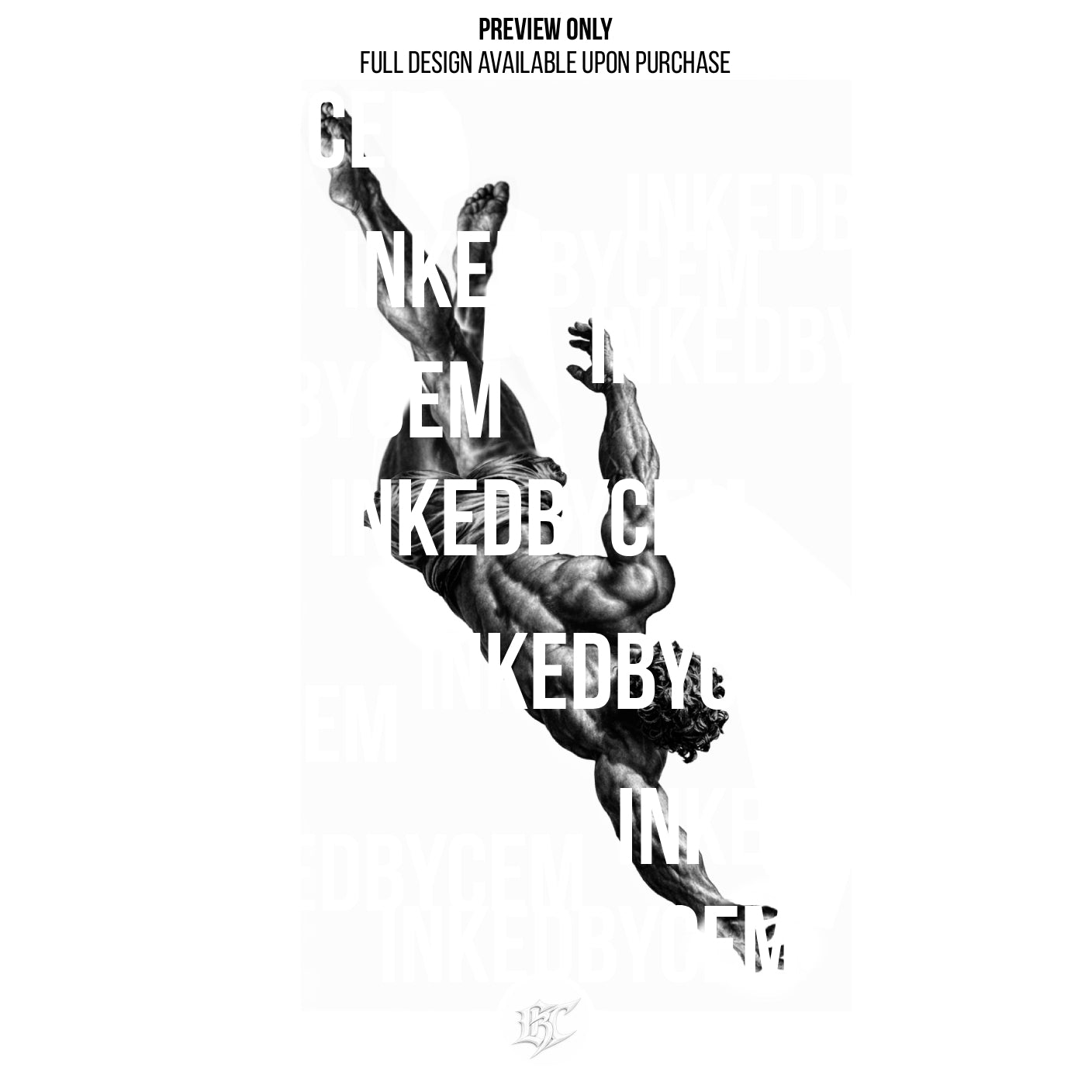 Eternal Fall | Digital Tattoo Design + Stencil