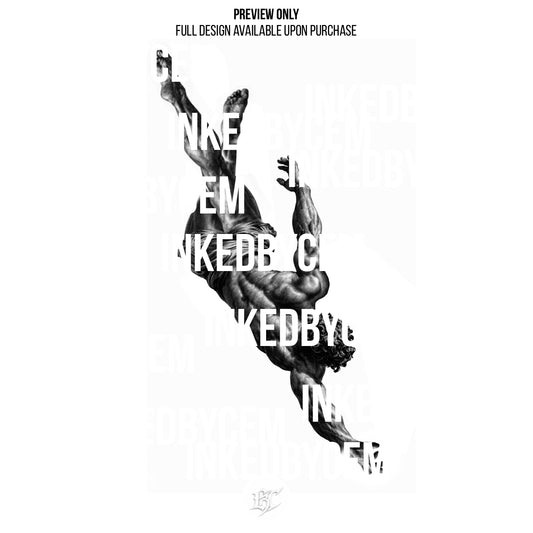 Eternal Fall | Digital Tattoo Design + Stencil