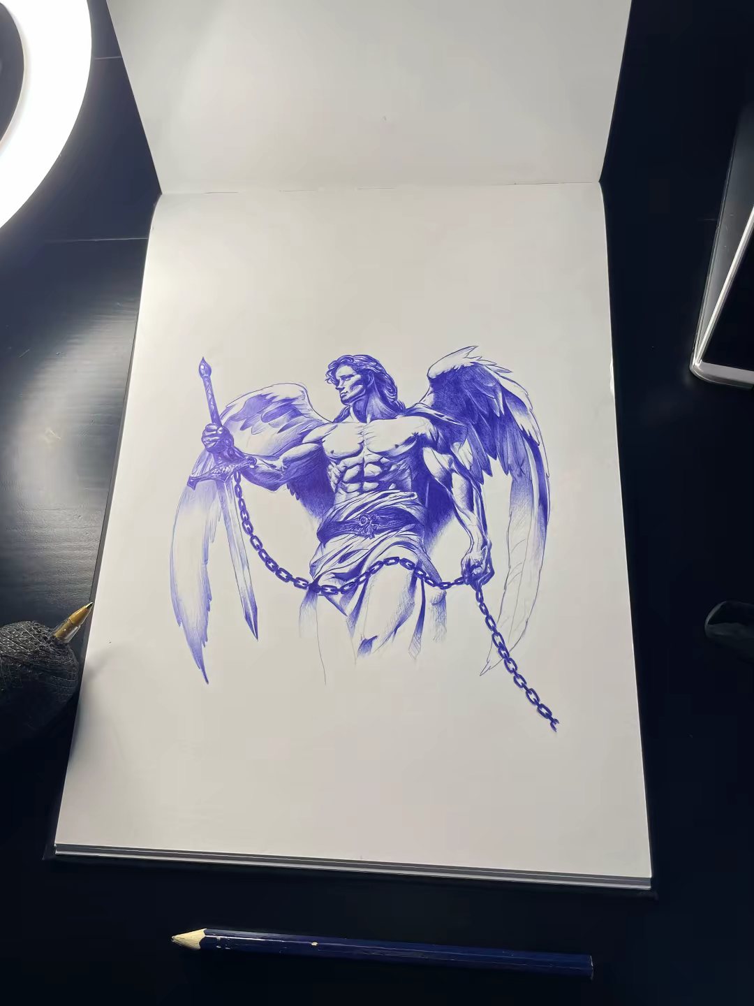 Archangel Michael | Digital Tattoo Design + Stencil