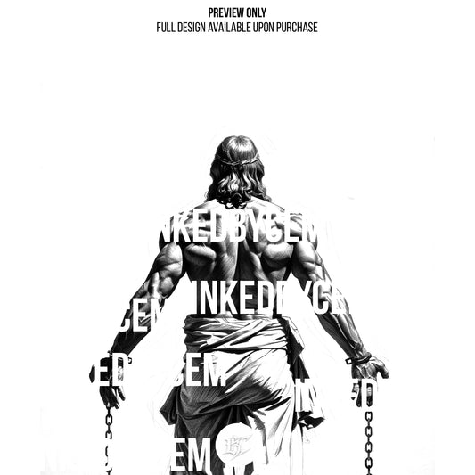 Christian Piece | Digital Tattoo Design + Stencil