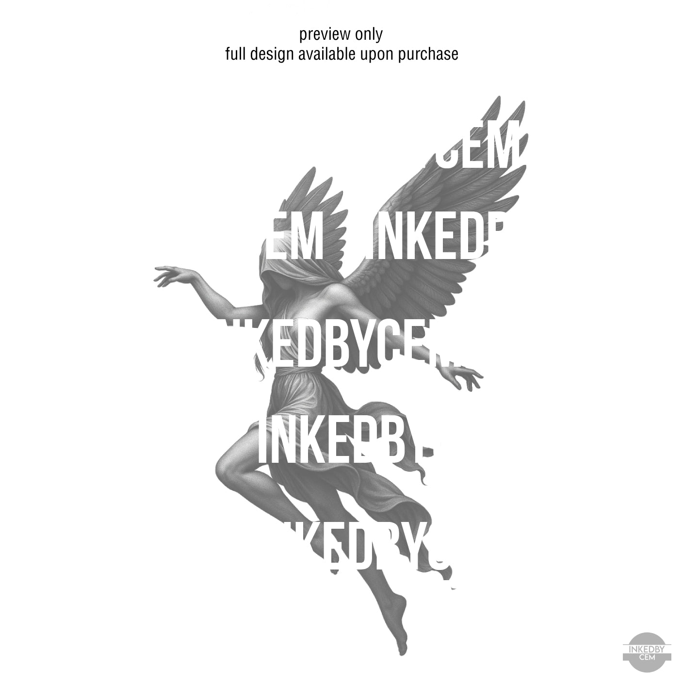 The Veiled Voice | Digital Tattoo Design + Stencil