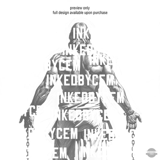 Christian Piece | Digital Tattoo Design + Stencil