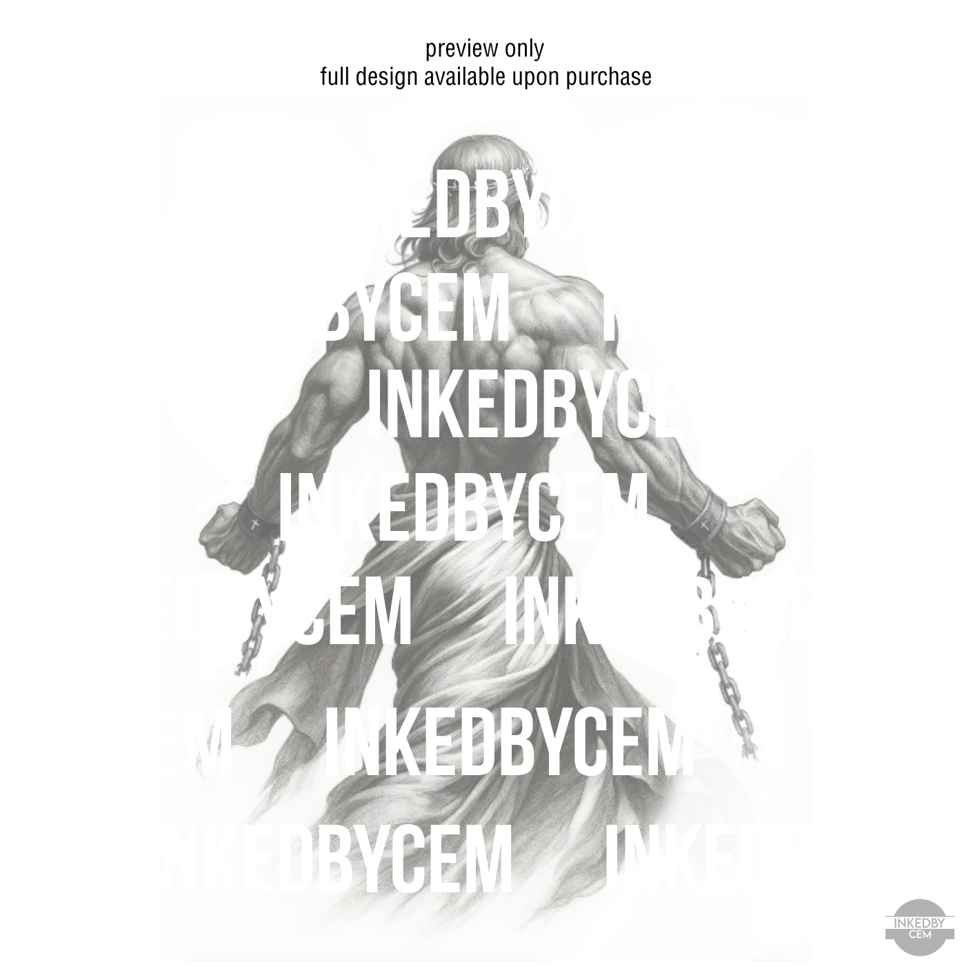 Christian Piece 2 | Digital Tattoo Design + Stencil